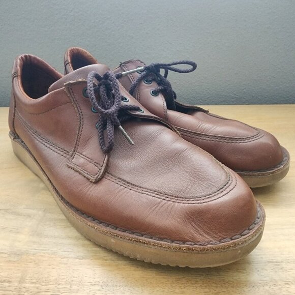 Vintage Dexter Light Brown Tan Leather Vibram Shoes Mens Size 10 USA main image 11